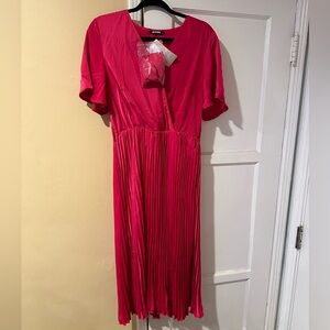 Women’s Hot Pink wrap dress. From Amazon Size L